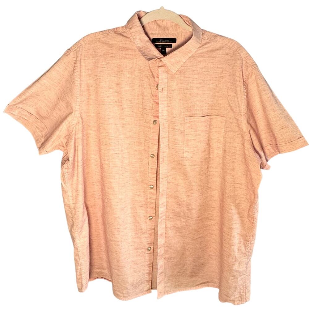 MARC ANTHONY LUXURY MENS PEACH BUTTON DOWN SLIM FIT XXL - Picture 3 of 7